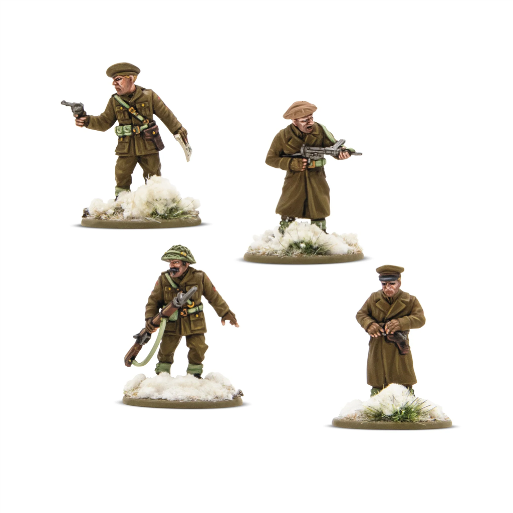 Bolt Action - Brittiska & Kanadensiska Infanteri (Vinter) Plutonsledare Warlord Games
