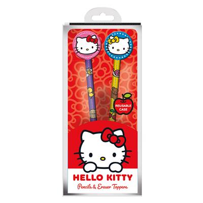 Hello Kitty (Sisters) Blyertspennor och Toppers 2-Pack Pyramid International