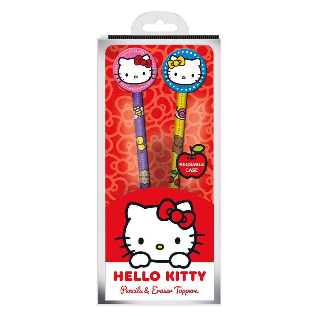 Hello Kitty (Sisters) Blyertspennor och Toppers 2-Pack Pyramid International