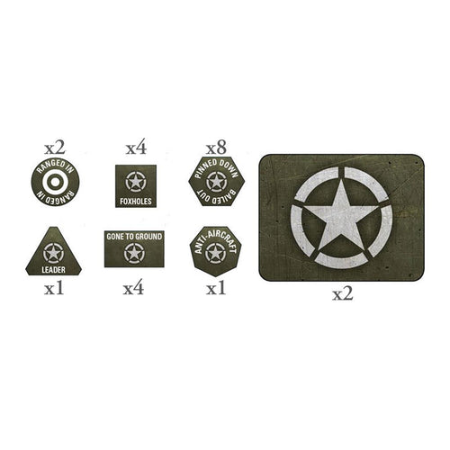 American LW Tokens Set (x20) och Objectives (x2) Gale Force Nine