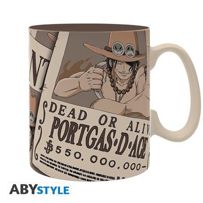 ONE PIECE - Mug - 460ml - Wanted Ace - Cardboard packaging