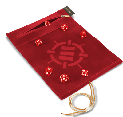 ENHANCE Roll on a Scroll™ Tärningsmatta & 7pc Akryl Tärningsset Röd Enhance Gaming