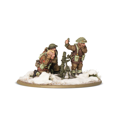 Bolt Action - Brittiska och kanadensiska infanteri (vinter) medeltung mortelteam Warlord Games