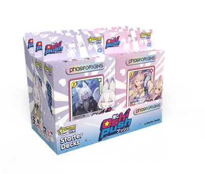 Oshi Push VTuber Card Game Gen One: Phase Origins Starter Deck Display (6 Decks)