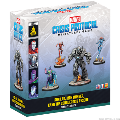 Marvel Crisis Protocol - Iron Lad, Iron Monger, Kang the Conqueror, and Rescue/FR/SP
