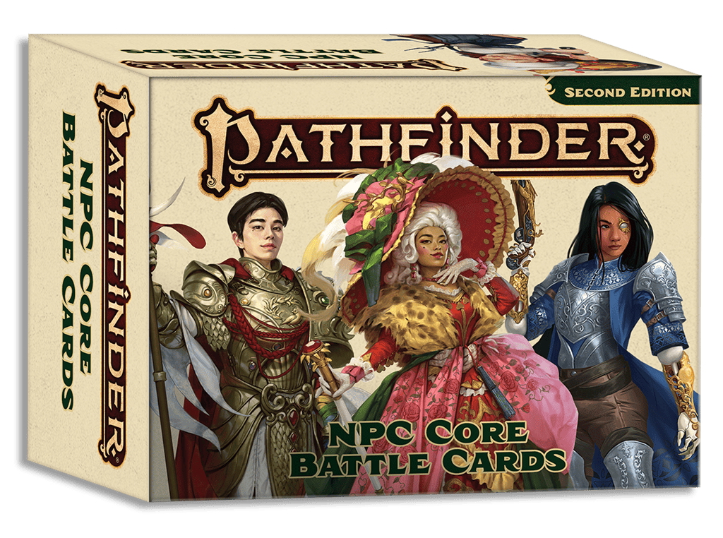 Pathfinder NPC Kärnbataljkort (P2) – Över 350 Illustrerade Kort med Icke Spelarkaraktärer och Statistik