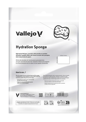 Vallejo - Wet Palette Tillbehör - 2 Återanvändbara Hydrering Svampar (220 x 140 mm)