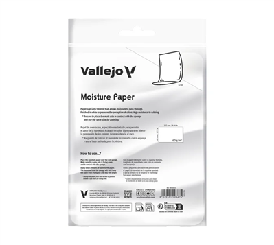 Vallejo - Wet Palette Accessories - 30 Ark av Fuktpapper (225 x 145 mm) 60gr