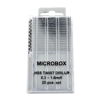 Vallejo - Verktyg - Set med 20 borr, 0.3-1.6 mm