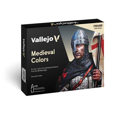 Vallejo - Model Paint / Figure / 16 Color Set - Medieval Colors 18 ml
