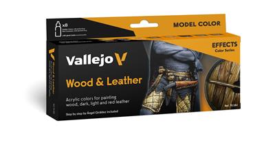 Vallejo - Model Color / Effects / 8 Color Set - Wood & Leather by Angel Giraldez 18 ml