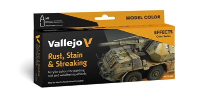 Vallejo - Model Color / Effects / 8-Color Set - Rust, Stain & Streaks by Scratchmod 18 ml