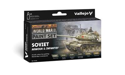 Vallejo - Model Color / Andra världskriget / Set med 6 färger - Sovjetiskt pansar och infanteri 18 ml