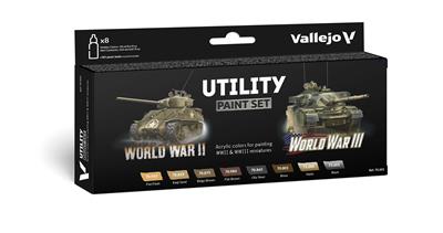 Vallejo - Model Color / Andra världskriget / Set med 8 färger - Färgsats för praktiskt bruk WWII & WWIII, 18 ml