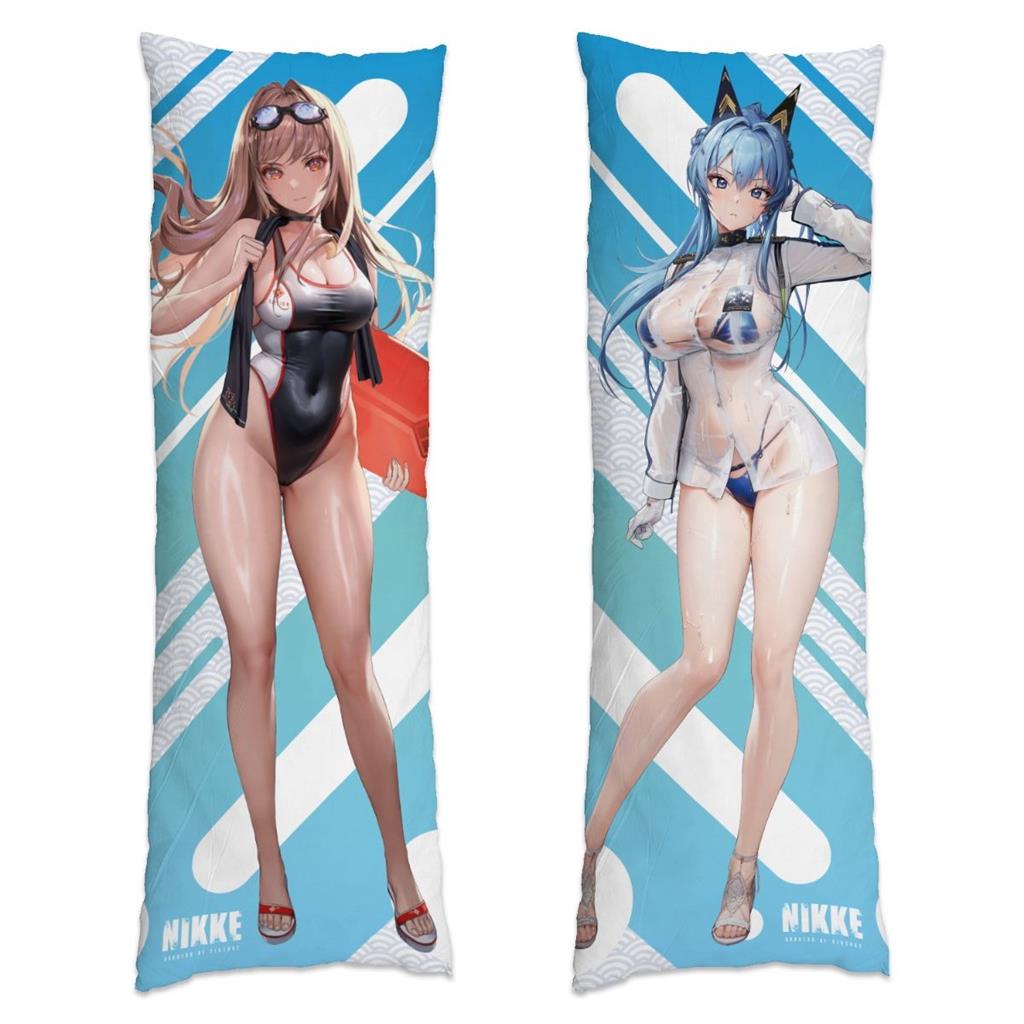 NIKKE: Segerens Gudinna - Rapi & Hjälm - Dakimakura / Lång Kuddöverdrag - 150x50cm