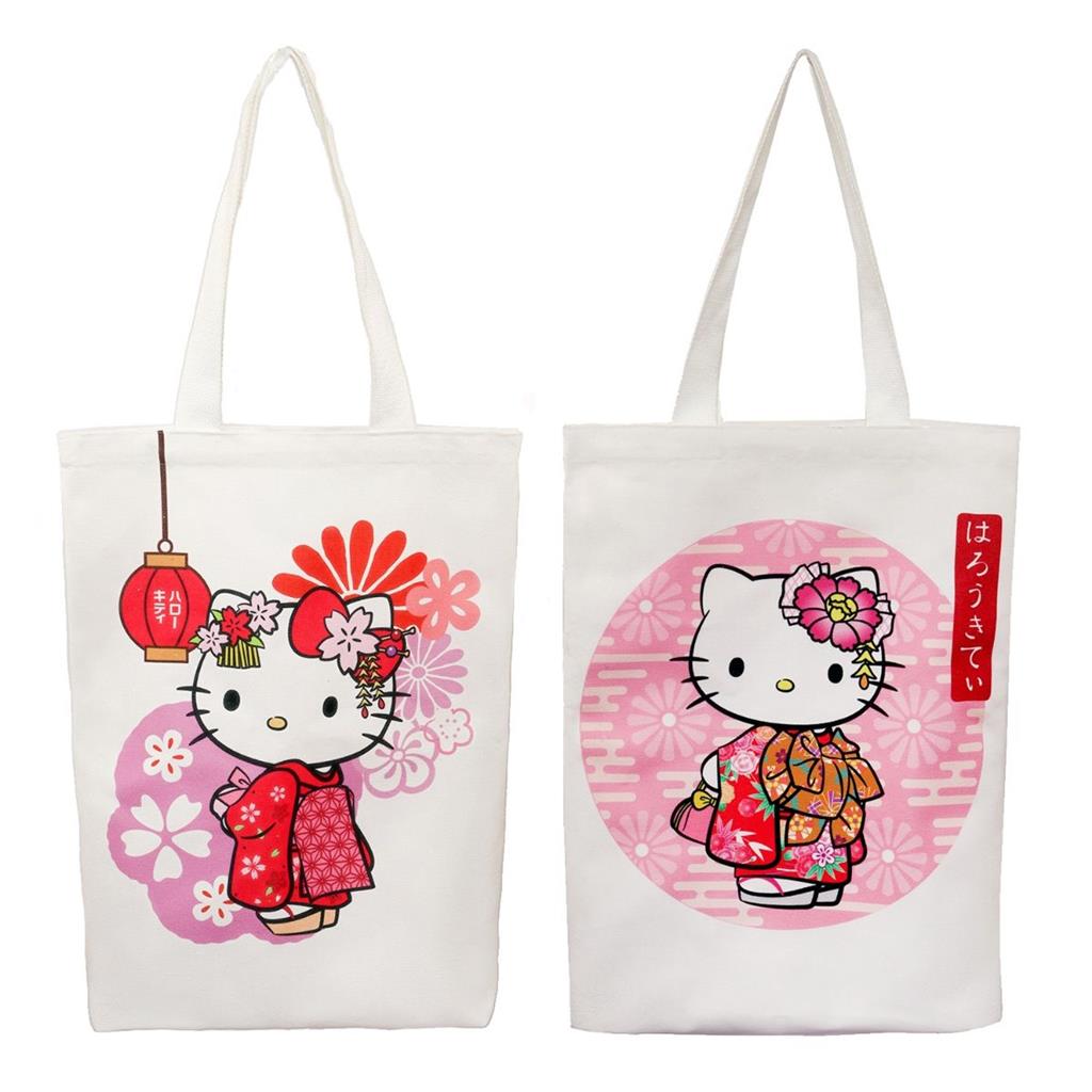 Hello Kitty - Bomull Tote Bag - Kimono