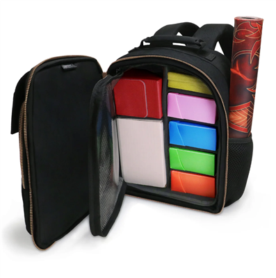 ENHANCE Liten Magic the Gathering Ryggsäck med Anpassningsbar Inredning för Kortlådor och Tärningspåsar