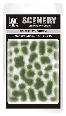 Vallejo - Scenery - Vilda Tuft Grön (4 mm)