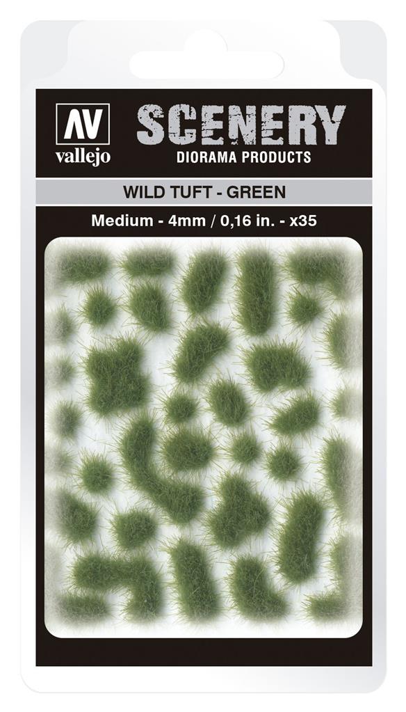 Vallejo - Scenery - Vilda Tuft Grön (4 mm)