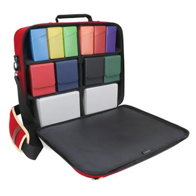 ENHANCE Designer Edition Trading Card Game Axelremsväska för Deck Boxes (Röd)