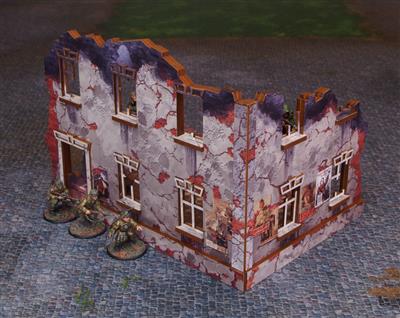 WW2 Ostfront Stalingrad Univermag Right (1) PREPAINTED [28mm/1:56]