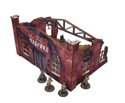 WW2 Ostfront Stalingrad Factory Front (1) PREPAINTED [28mm/1:56]