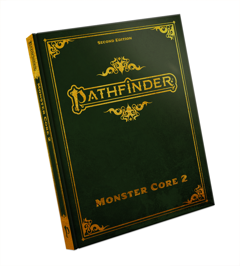 Pathfinder Monster Core 2 Specialutgåva (P2) - Deluxe hårdbundna samlingen med 376 sidor och exklusiv fauxläderbindning