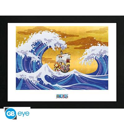 ONE PIECE - Inramad tryck "Thousand Sunny" (30x40) SAS ABYSSE CORP