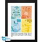 POKEMON - Inramad print 'Pikachu & Kanto Starters' (30x40)