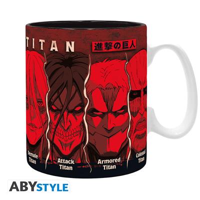 ATTACK ON TITAN - Mug - 460 ml - All Titans - subli - box SAS ABYSSE CORP