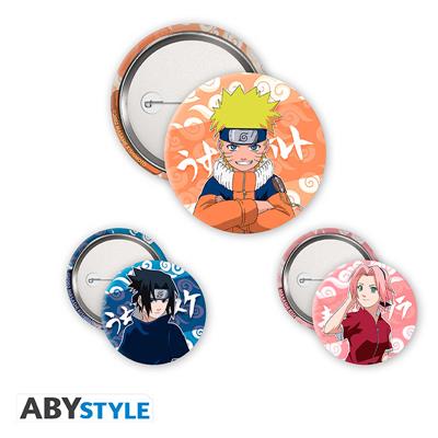 NARUTO - Badge Pack - Naruto, Sasuke, Sakura SAS ABYSSE CORP
