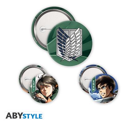 ATTACK ON TITAN - Badges Pack - Eren & Levi SAS ABYSSE CORP