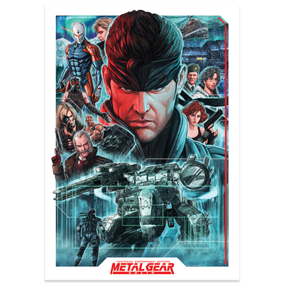 Metal Gear Solid Montage Konsttryck i begränsad upplaga