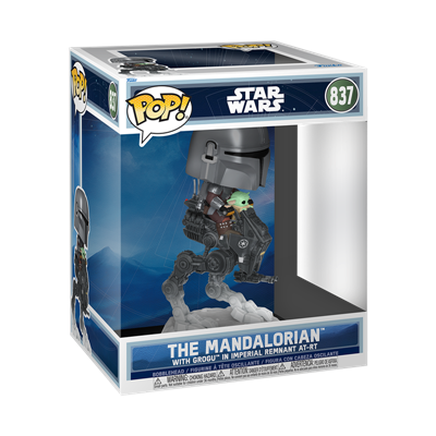 Funko POP Rides DLX: The Mandalorian with Grogu in Imperial Remnant AT-RT