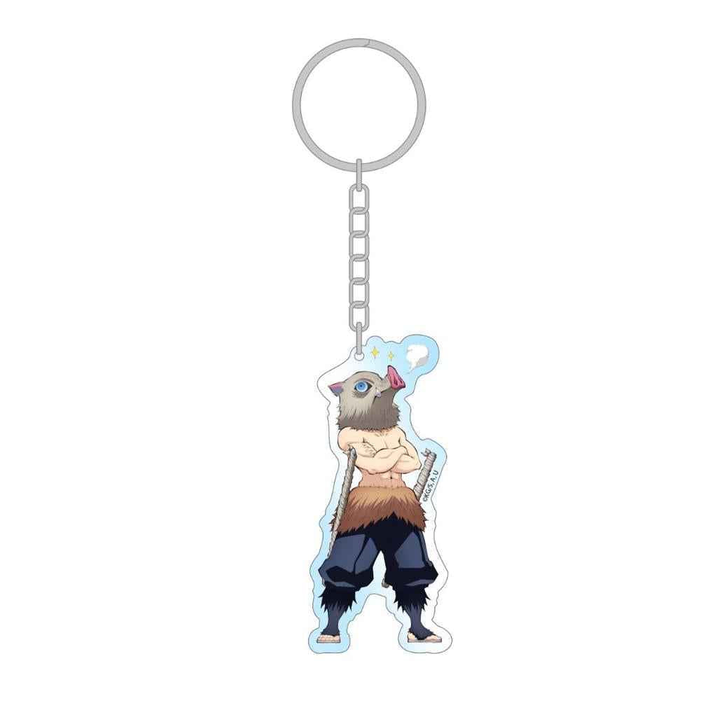 Demon Slayer - Holografisk Akryl Nyckelring - Inosuke - 7,5 cm
