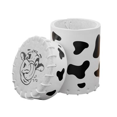 Tärningskopp i nötläder