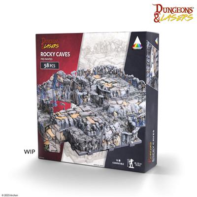 Dungeons & Lasers - Rocky Caves: Förmålad