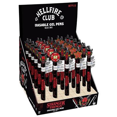 STRANGER THINGS (HELLFIRE CLUB) RADERBART BLÄCK GEL-PENNOR CDUX30