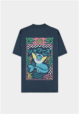 Pokémon - Marinblå Vaporeon Kortärmad T-shirt (Lös passform) XL