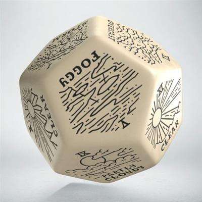 Weather Generator Dice: Beige&Black