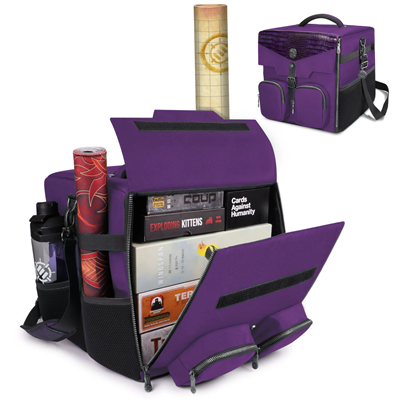 ENHANCE Collector's Edition Axelremsväska för Brädspel - Förvaringsväska med Fickor Lila