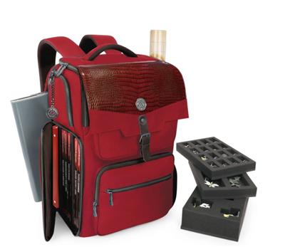 ENHANCE Collector's Edition DnD Ryggsäck - DM-väska, rymmer 6-8 böcker (Dragon Red)