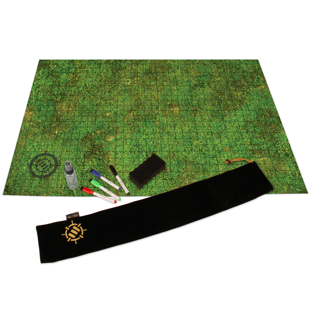 ENHANCE Bordsspel RPG Rutnätmatta Kampanjutrustning Kit (Gräsmark)