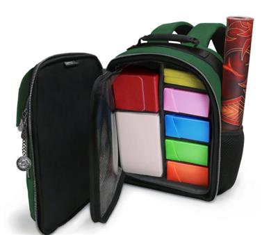 ENHANCE Samlarutgåva Liten Magic the Gathering Ryggsäck för Kortlådor (Dragon Green)