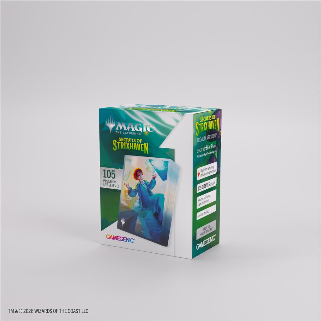Magic: The Gathering | Hemligheterna från Strixhaven Premium Art Sleeves - Zimone, Oändliga Analytikern