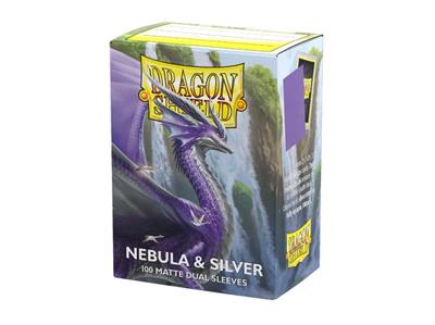 Dragon Shield Sleeves - Standardstorlek - Matt Dual - Nebula & Silver (100 Sleeves)