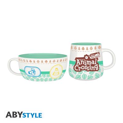 ANIMAL CROSSING - Frukostset med mugg och skål - Figurer