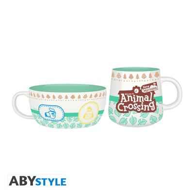 ANIMAL CROSSING - Frukostset med mugg och skål - Figurer