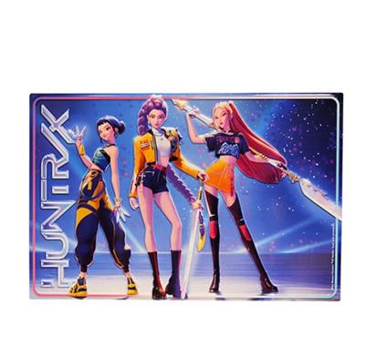 20x30 Embossed Aluminum Plaque - Huntrix Group - KPop Demon Hunters