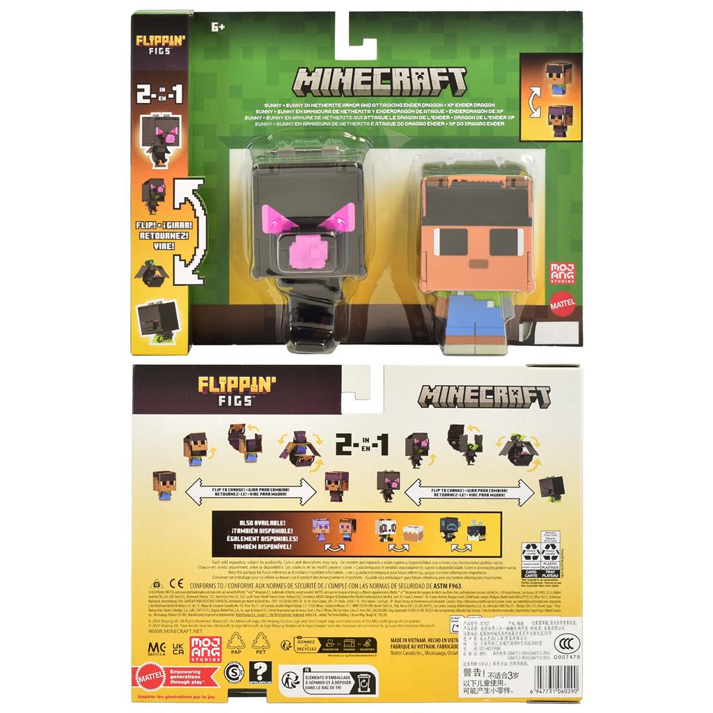 Minecraft Flip Figure 2pk